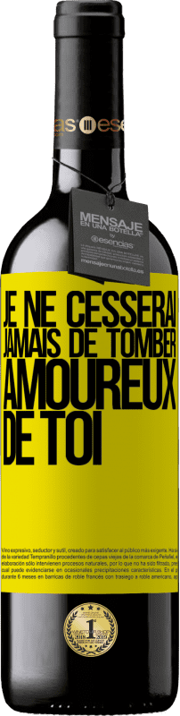 39,95 € Envoi gratuit | Vin rouge Édition RED MBE Réserve Je ne cesserai jamais de tomber amoureux de toi Étiquette Jaune. Étiquette personnalisable Réserve 12 Mois Récolte 2015 Tempranillo