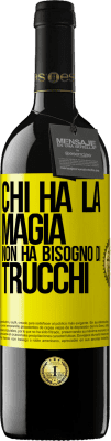 39,95 € Spedizione Gratuita | Vino rosso Edizione RED MBE Riserva Chi ha la magia non ha bisogno di trucchi Etichetta Gialla. Etichetta personalizzabile Riserva 12 Mesi Raccogliere 2016 Tempranillo