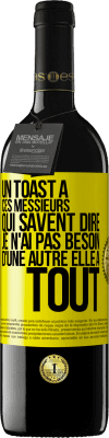 39,95 € Envoi gratuit | Vin rouge Édition RED MBE Réserve Un toast à ces messieurs qui savent dire: Je n'ai pas besoin d'une autre, elle a tout Étiquette Jaune. Étiquette personnalisable Réserve 12 Mois Récolte 2014 Tempranillo