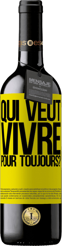 39,95 € Envoi gratuit | Vin rouge Édition RED MBE Réserve qui veut vivre pour toujours? Étiquette Jaune. Étiquette personnalisable Réserve 12 Mois Récolte 2015 Tempranillo