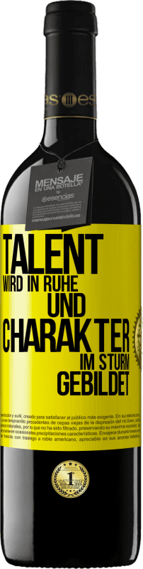 39,95 € Kostenloser Versand | Rotwein RED Ausgabe MBE Reserve Talent wird in Ruhe und Charakter im Sturm gebildet Gelbes Etikett. Anpassbares Etikett Reserve 12 Monate Ernte 2016 Tempranillo