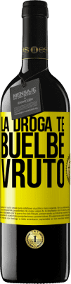 39,95 € Бесплатная доставка | Красное вино Издание RED MBE Бронировать La droga te buelbe vruto Желтая этикетка. Настраиваемая этикетка Бронировать 12 Месяцы Урожай 2014 Tempranillo