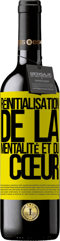 39,95 € Envoi gratuit | Vin rouge Édition RED MBE Réserve Réinitialisation de la mentalité et du cœur Étiquette Jaune. Étiquette personnalisable Réserve 12 Mois Récolte 2015 Tempranillo