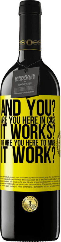 39,95 € 送料無料 | 赤ワイン REDエディション MBE 予約する そしてあなたは？それが機能する場合はここにいますか、それを機能させるためにここにいますか？ 黄色のラベル. カスタマイズ可能なラベル 予約する 12 月 収穫 2016 Tempranillo