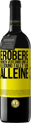 39,95 € Kostenloser Versand | Rotwein RED Ausgabe MBE Reserve Erobere meinen Verstand und die Kleidung fällt von alleine Gelbes Etikett. Anpassbares Etikett Reserve 12 Monate Ernte 2015 Tempranillo