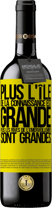 39,95 € Envoi gratuit | Vin rouge Édition RED MBE Réserve Plus l'île de la connaissance est grande, plus les rives de l'émerveillement sont grandes Étiquette Jaune. Étiquette personnalisable Réserve 12 Mois Récolte 2015 Tempranillo