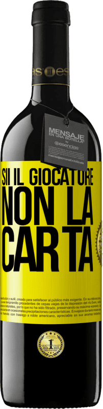 39,95 € Spedizione Gratuita | Vino rosso Edizione RED MBE Riserva Sii il giocatore, non la carta Etichetta Gialla. Etichetta personalizzabile Riserva 12 Mesi Raccogliere 2015 Tempranillo