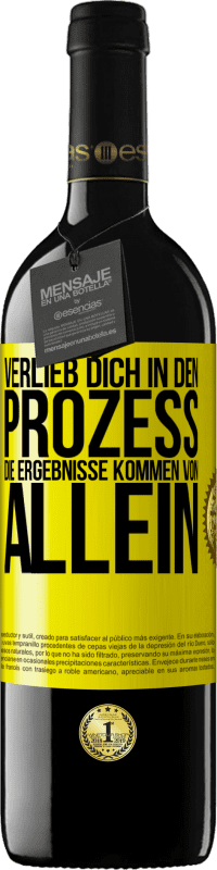 39,95 € Kostenloser Versand | Rotwein RED Ausgabe MBE Reserve Verlieb dich in den Prozess, die Ergebnisse kommen von allein Gelbes Etikett. Anpassbares Etikett Reserve 12 Monate Ernte 2015 Tempranillo