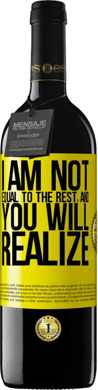 39,95 € 免费送货 | 红酒 RED版 MBE 预订 我不等于其余的，你会意识到 黄色标签. 可自定义的标签 预订 12 个月 收成 2016 Tempranillo