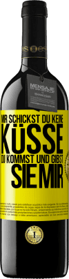 39,95 € Kostenloser Versand | Rotwein RED Ausgabe MBE Reserve Mir Schickst du keine Küsse, du kommst und gibst sie mir Gelbes Etikett. Anpassbares Etikett Reserve 12 Monate Ernte 2016 Tempranillo