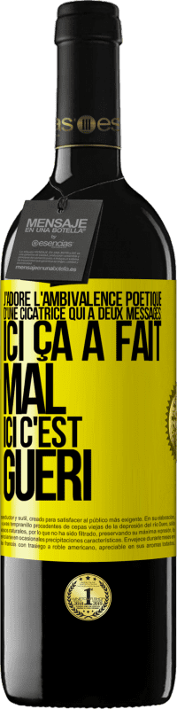 39,95 € Envoi gratuit | Vin rouge Édition RED MBE Réserve J'adore l'ambivalence poétique d'une cicatrice qui a deux messages: ici ça a fait mal, ici c'est guéri Étiquette Jaune. Étiquette personnalisable Réserve 12 Mois Récolte 2016 Tempranillo