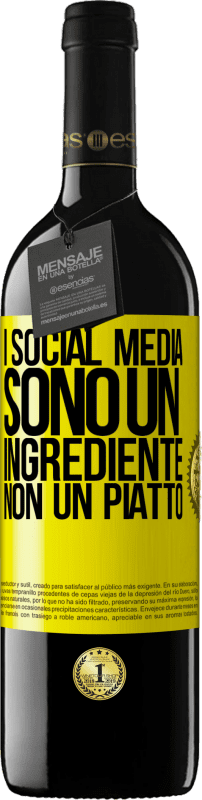 39,95 € Spedizione Gratuita | Vino rosso Edizione RED MBE Riserva I social media sono un ingrediente, non un piatto Etichetta Gialla. Etichetta personalizzabile Riserva 12 Mesi Raccogliere 2015 Tempranillo