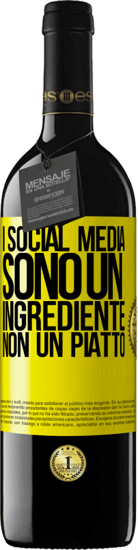 39,95 € Spedizione Gratuita | Vino rosso Edizione RED MBE Riserva I social media sono un ingrediente, non un piatto Etichetta Gialla. Etichetta personalizzabile Riserva 12 Mesi Raccogliere 2016 Tempranillo