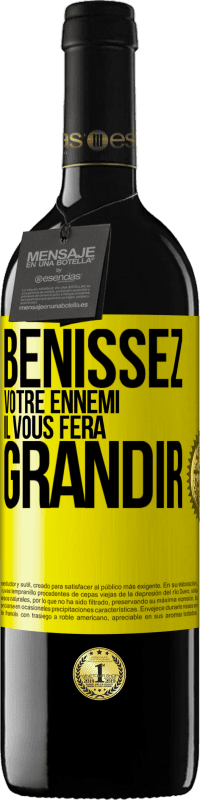 39,95 € Envoi gratuit | Vin rouge Édition RED MBE Réserve Bénissez votre ennemi. Il vous fera grandir Étiquette Jaune. Étiquette personnalisable Réserve 12 Mois Récolte 2015 Tempranillo