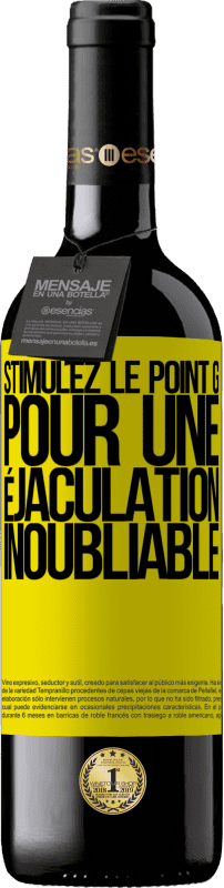 39,95 € Envoi gratuit | Vin rouge Édition RED MBE Réserve Stimulez le point G pour une éjaculation inoubliable Étiquette Jaune. Étiquette personnalisable Réserve 12 Mois Récolte 2015 Tempranillo