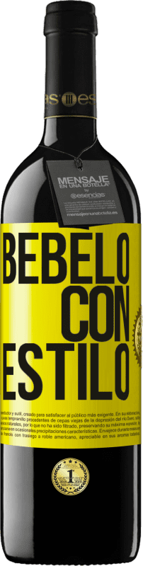 39,95 € Envío gratis | Vino Tinto Edición RED MBE Reserva Bébelo con estilo Etiqueta Amarilla. Etiqueta personalizable Reserva 12 Meses Cosecha 2016 Tempranillo