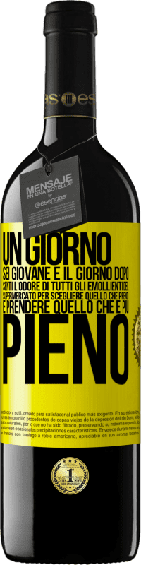 39,95 € Spedizione Gratuita | Vino rosso Edizione RED MBE Riserva Un giorno sei giovane e il giorno dopo, senti l'odore di tutti gli emollienti del supermercato per scegliere quello che Etichetta Gialla. Etichetta personalizzabile Riserva 12 Mesi Raccogliere 2015 Tempranillo