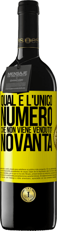 39,95 € Spedizione Gratuita | Vino rosso Edizione RED MBE Riserva Qual è l'unico numero che non viene venduto? Novanta Etichetta Gialla. Etichetta personalizzabile Riserva 12 Mesi Raccogliere 2016 Tempranillo