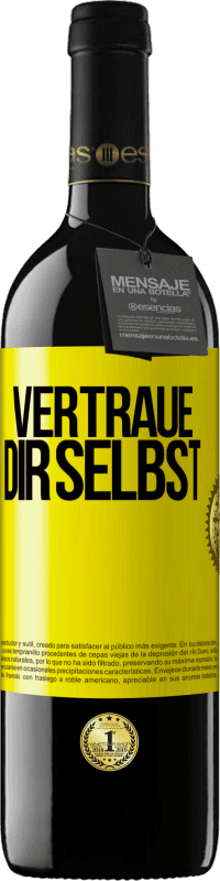 39,95 € Kostenloser Versand | Rotwein RED Ausgabe MBE Reserve Vertraue dir selbst Gelbes Etikett. Anpassbares Etikett Reserve 12 Monate Ernte 2014 Tempranillo