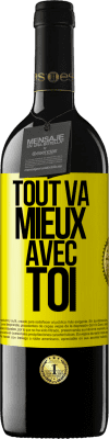 39,95 € Envoi gratuit | Vin rouge Édition RED MBE Réserve Tout va mieux avec toi Étiquette Jaune. Étiquette personnalisable Réserve 12 Mois Récolte 2014 Tempranillo