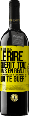 39,95 € Envoi gratuit | Vin rouge Édition RED MBE Réserve On dit que le rire guérit tout, mais en réalité, le responsable de te faire rire est celui qui te guérit Étiquette Jaune. Étiquette personnalisable Réserve 12 Mois Récolte 2015 Tempranillo