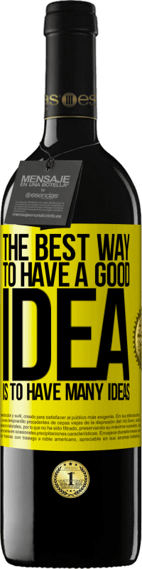 39,95 € 送料無料 | 赤ワイン REDエディション MBE 予約する 良いアイデアを持つための最良の方法は、多くのアイデアを持つことです 黄色のラベル. カスタマイズ可能なラベル 予約する 12 月 収穫 2016 Tempranillo