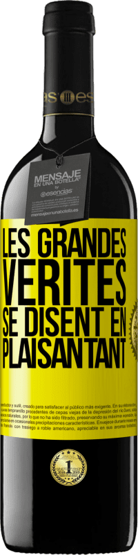 39,95 € Envoi gratuit | Vin rouge Édition RED MBE Réserve Les grandes vérités se disent en plaisantant Étiquette Jaune. Étiquette personnalisable Réserve 12 Mois Récolte 2015 Tempranillo