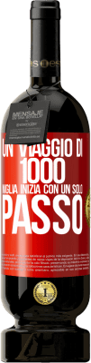 49,95 € Spedizione Gratuita | Vino rosso Edizione Premium MBS® Riserva Un viaggio di mille miglia inizia con un solo passo Etichetta Rossa. Etichetta personalizzabile Riserva 12 Mesi Raccogliere 2014 Tempranillo