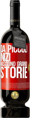 49,95 € Spedizione Gratuita | Vino rosso Edizione Premium MBS® Riserva Da piccoli inizi nascono grandi storie Etichetta Rossa. Etichetta personalizzabile Riserva 12 Mesi Raccogliere 2014 Tempranillo