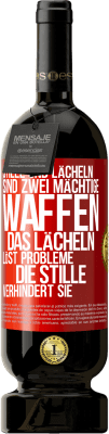 49,95 € Kostenloser Versand | Rotwein Premium Ausgabe MBS® Reserve Stille und Lächeln sind zwei mächtige Waffen. Das Lächeln löst Probleme, die Stille verhindert sie Rote Markierung. Anpassbares Etikett Reserve 12 Monate Ernte 2014 Tempranillo