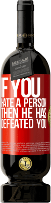 49,95 € 送料無料 | 赤ワイン プレミアム版 MBS® 予約する あなたが人を憎むなら、彼はあなたを打ち負かした 赤いタグ. カスタマイズ可能なラベル 予約する 12 月 収穫 2016 Tempranillo