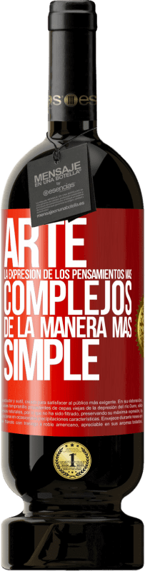 49,95 € Envío gratis | Vino Tinto Edición Premium MBS® Reserva ARTE. La expresión de los pensamientos más complejos de la manera más simple Etiqueta Roja. Etiqueta personalizable Reserva 12 Meses Cosecha 2016 Tempranillo
