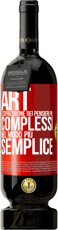 49,95 € Spedizione Gratuita | Vino rosso Edizione Premium MBS® Riserva ART. L'espressione dei pensieri più complessi nel modo più semplice Etichetta Rossa. Etichetta personalizzabile Riserva 12 Mesi Raccogliere 2015 Tempranillo