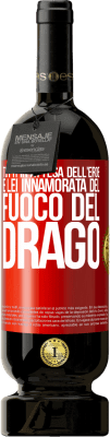 49,95 € Spedizione Gratuita | Vino rosso Edizione Premium MBS® Riserva Tutti in attesa dell'eroe e lei innamorata del fuoco del drago Etichetta Rossa. Etichetta personalizzabile Riserva 12 Mesi Raccogliere 2015 Tempranillo