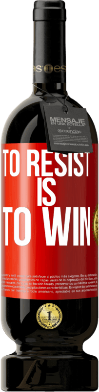 49,95 € 送料無料 | 赤ワイン プレミアム版 MBS® 予約する 抵抗することは勝つことです 赤いタグ. カスタマイズ可能なラベル 予約する 12 月 収穫 2016 Tempranillo