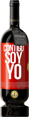 49,95 € Envío gratis | Vino Tinto Edición Premium MBS® Reserva Contigo soy yo Etiqueta Roja. Etiqueta personalizable Reserva 12 Meses Cosecha 2015 Tempranillo