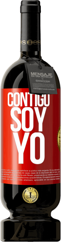 49,95 € Envío gratis | Vino Tinto Edición Premium MBS® Reserva Contigo soy yo Etiqueta Roja. Etiqueta personalizable Reserva 12 Meses Cosecha 2014 Tempranillo