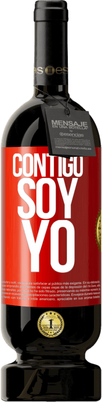 49,95 € Envío gratis | Vino Tinto Edición Premium MBS® Reserva Contigo soy yo Etiqueta Roja. Etiqueta personalizable Reserva 12 Meses Cosecha 2016 Tempranillo
