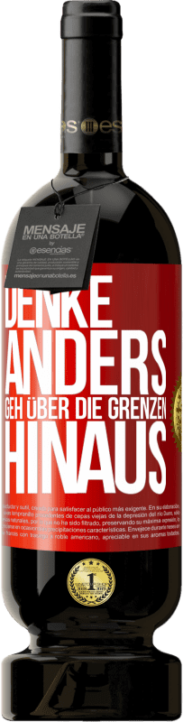 49,95 € Kostenloser Versand | Rotwein Premium Ausgabe MBS® Reserve Denke anders. Geh über die Grenzen hinaus Rote Markierung. Anpassbares Etikett Reserve 12 Monate Ernte 2014 Tempranillo