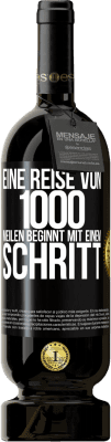 49,95 € Kostenloser Versand | Rotwein Premium Ausgabe MBS® Reserve Eine Reise von 1000 Meilen beginnt mit einem Schritt Schwarzes Etikett. Anpassbares Etikett Reserve 12 Monate Ernte 2014 Tempranillo