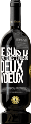 49,95 € Envoi gratuit | Vin rouge Édition Premium MBS® Réserve Je suis là. Il ne te reste plus que deux voeux Étiquette Noire. Étiquette personnalisable Réserve 12 Mois Récolte 2015 Tempranillo