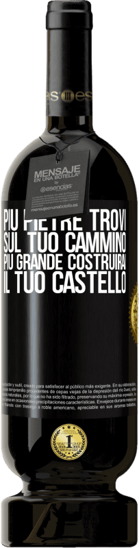 49,95 € Spedizione Gratuita | Vino rosso Edizione Premium MBS® Riserva Più pietre trovi sul tuo cammino, più grande costruirai il tuo castello Etichetta Nera. Etichetta personalizzabile Riserva 12 Mesi Raccogliere 2015 Tempranillo