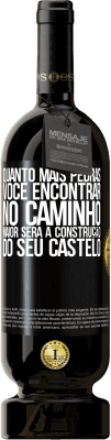 49,95 € Envio grátis | Vinho tinto Edição Premium MBS® Reserva Quanto mais pedras você encontrar no caminho, maior será a construção do seu castelo Etiqueta Preta. Etiqueta personalizável Reserva 12 Meses Colheita 2014 Tempranillo