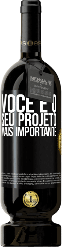 49,95 € Envio grátis | Vinho tinto Edição Premium MBS® Reserva Você é o seu projeto mais importante Etiqueta Preta. Etiqueta personalizável Reserva 12 Meses Colheita 2015 Tempranillo