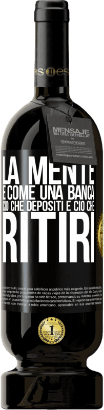 49,95 € Spedizione Gratuita | Vino rosso Edizione Premium MBS® Riserva La mente è come una banca. Ciò che depositi è ciò che ritiri Etichetta Nera. Etichetta personalizzabile Riserva 12 Mesi Raccogliere 2015 Tempranillo