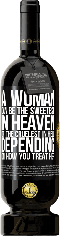 49,95 € 免费送货 | 红酒 高级版 MBS® 预订 女人可能是天堂中最甜蜜的女人，还是地狱中最残酷的女人，具体取决于您如何对待她 黑标. 可自定义的标签 预订 12 个月 收成 2016 Tempranillo