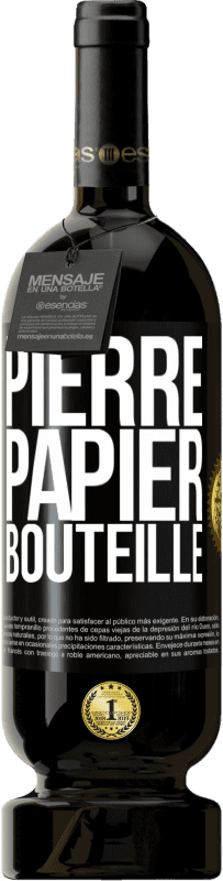 49,95 € Envoi gratuit | Vin rouge Édition Premium MBS® Réserve Pierre-papier-bouteille Étiquette Noire. Étiquette personnalisable Réserve 12 Mois Récolte 2015 Tempranillo