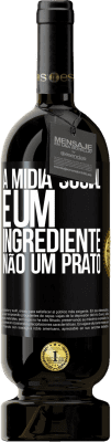 49,95 € Envio grátis | Vinho tinto Edição Premium MBS® Reserva A mídia social é um ingrediente, não um prato Etiqueta Preta. Etiqueta personalizável Reserva 12 Meses Colheita 2014 Tempranillo