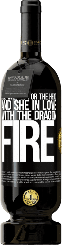 49,95 € 送料無料 | 赤ワイン プレミアム版 MBS® 予約する すべてがヒーローを待ち、ドラゴンの火を愛する彼女 ブラックラベル. カスタマイズ可能なラベル 予約する 12 月 収穫 2014 Tempranillo