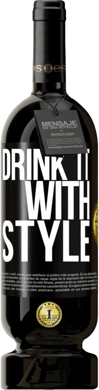 49,95 € 免费送货 | 红酒 高级版 MBS® 预订 喝得时尚 黑标. 可自定义的标签 预订 12 个月 收成 2014 Tempranillo